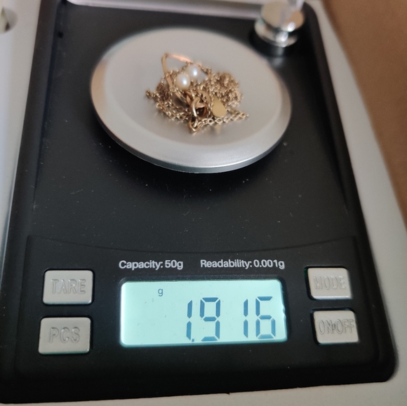 Krementz Gold Filled Heart Necklace w/Cultured pearls - Picture 5 of 10